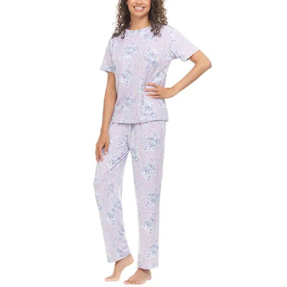 Flora Nikrooz women Pajama Set Women XXL (18/20) Pockets Drawstring Flowers NWT